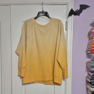 Champion Mustard Yellow Ombre Crewneck Sweatshirt